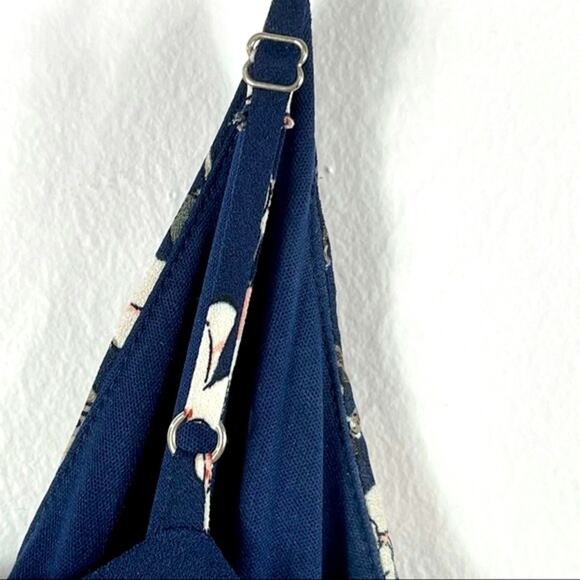 Aqua Blue w/ Pink Floral Faux Wrap Maxi Dress - Medium - Picture 11 of 16